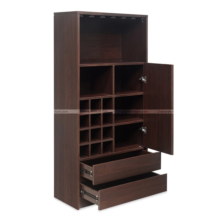 Chandra Furniture Daniel Big Bar Cabinet In Dark Walnut Chandra Furniture Daniel Big Bar Cabinet In Dark Walnut